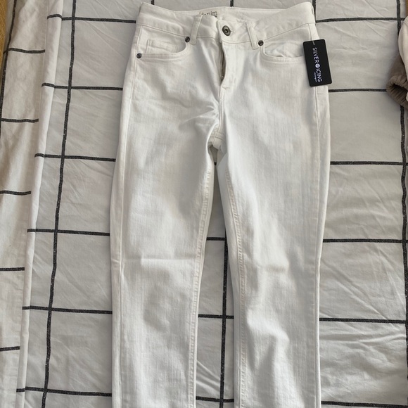 silver icing Denim - White slim fit jeans